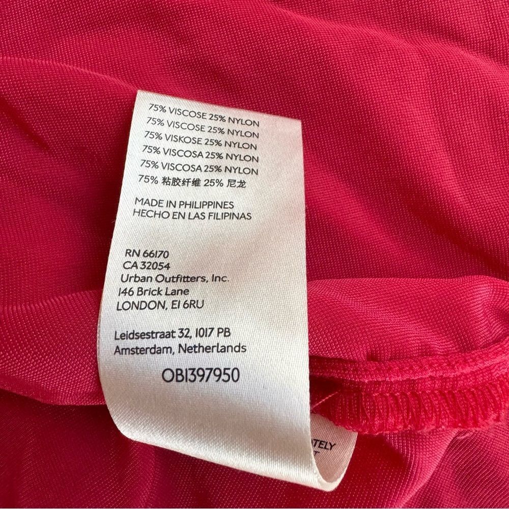 Anthropologie PILCRO Red Shirt Crushed Velvet Top Blouse Long Puff Sleeves XL - Picture 9 of 15